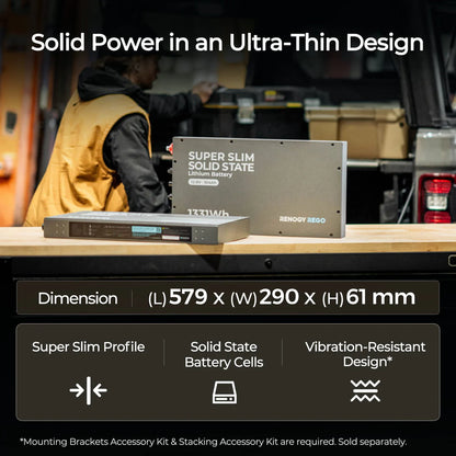 Renogy REGO - 12.8V 104Ah Super Slim Lithium Iron Phosphate Battery